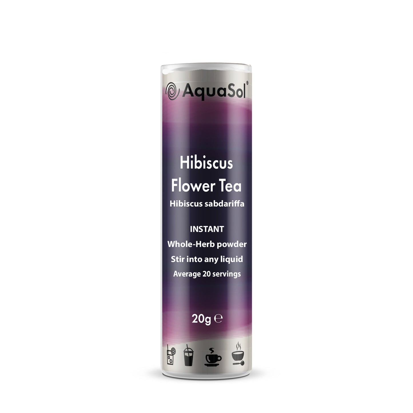 Aquasol Organic Hibiscus Flower Instant Herbal Tea 20g - Just Natural