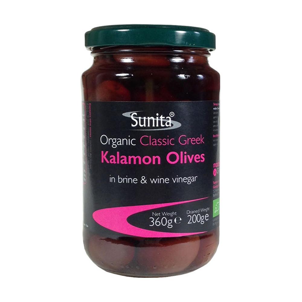 Sunita Foods Organic Kalamon Olives 360g - Just Natural