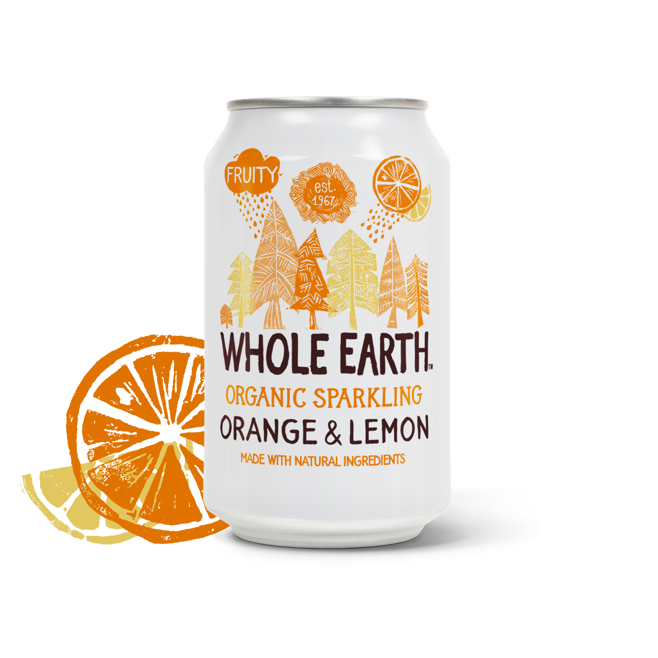 Whole Earth Organic Lightly Sparkling Orange & Lemon Drink 330ml - Just Natural