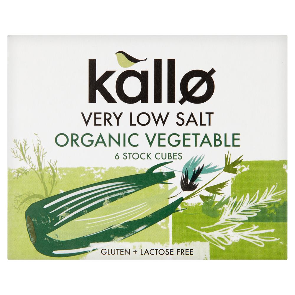 Kallo Organic Low Salt Vegetable Stock Cubes 66g - Just Natural
