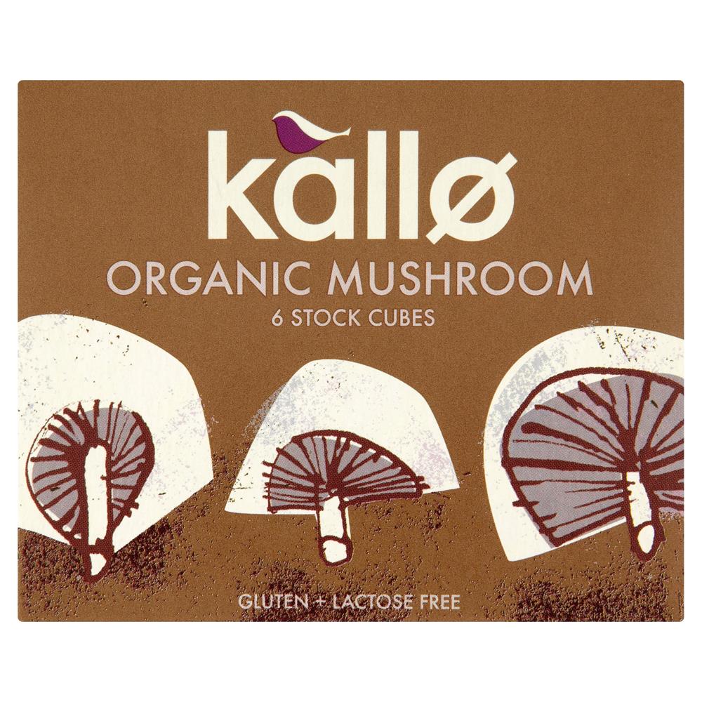 Kallo Organic Mushroom Stock Cubes 66g - Just Natural
