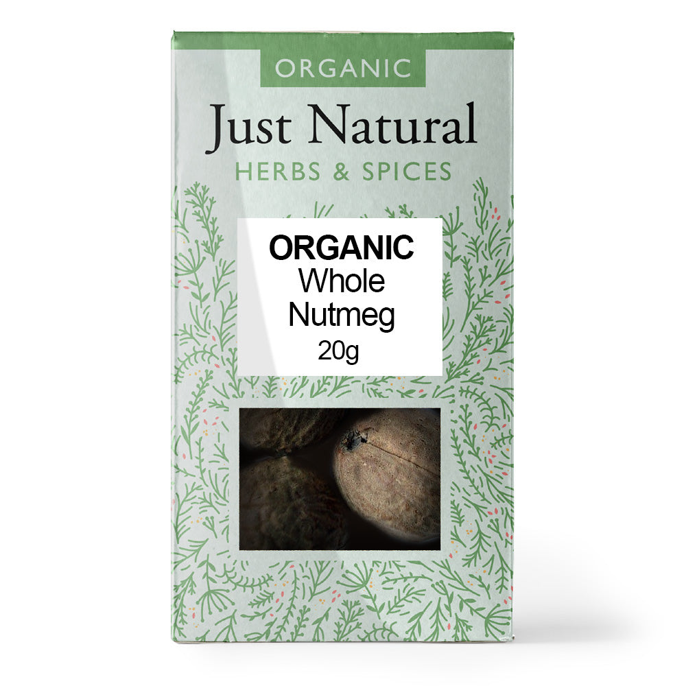 Just Natural Organic Nutmeg Whole 20g - Just Natural