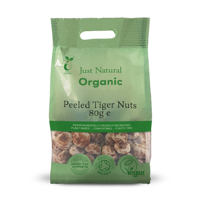Just Natural Organic Peeled Tiger Nuts Raw 80g - Just Natural