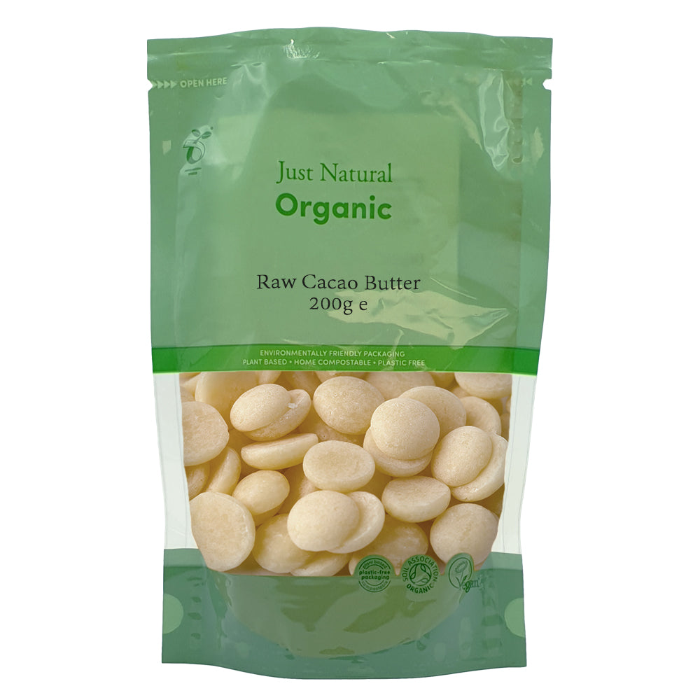 Just Natural Organic Raw Cacao Butter 200g - Just Natural