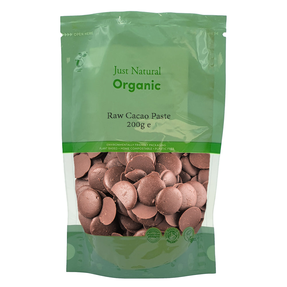 Just Natural Organic Raw Cacao Paste 200g - Just Natural