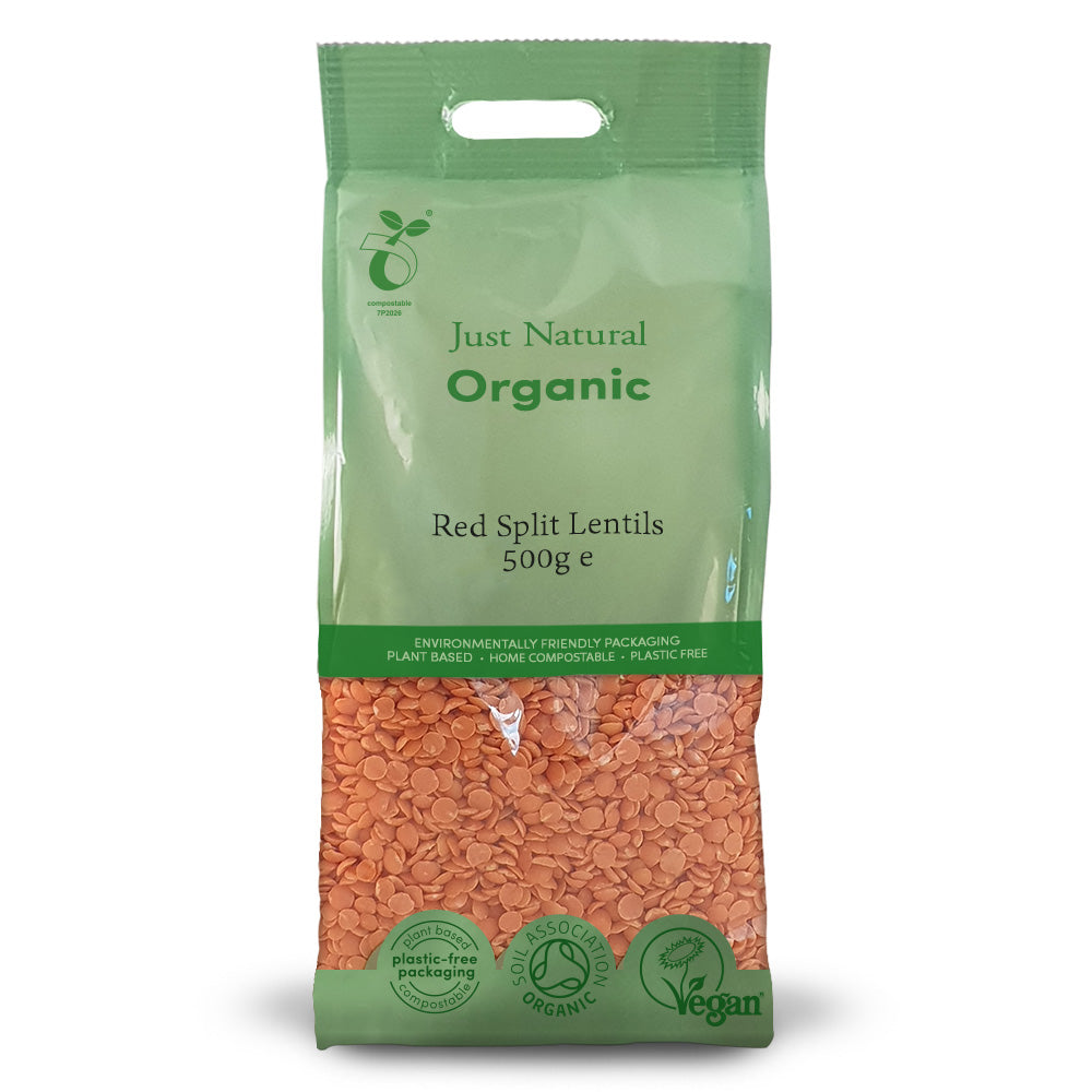 Just Natural Organic Red Split Lentils 500g - Just Natural