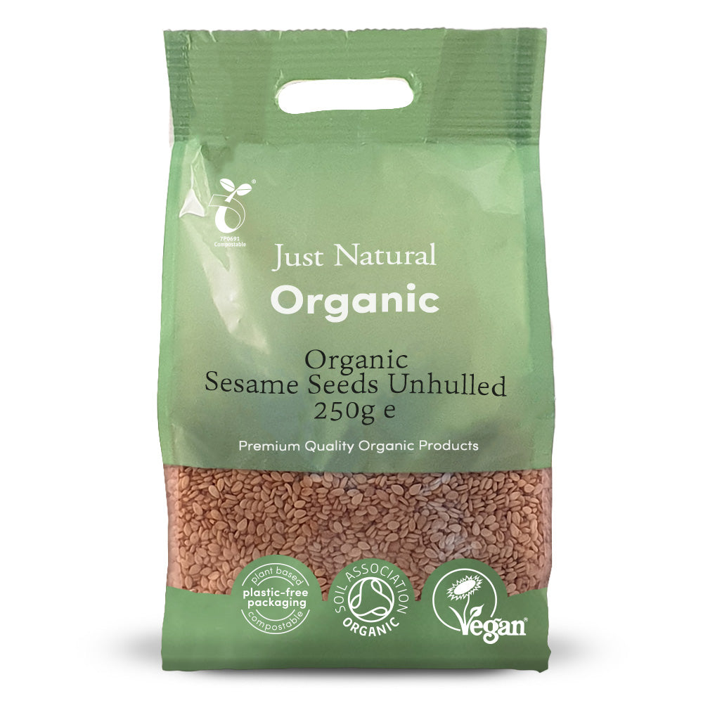 Just Natural Organic Sesame Seeds Unhulled 250g - Just Natural