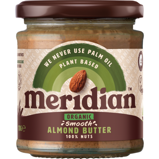 Meridian Organic Smooth Almond Butter 100% 170g - Just Natural