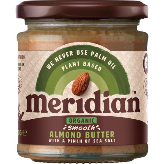 Meridian Organic Smooth Almond Butter with a pinch of salt 170g - Just Natural