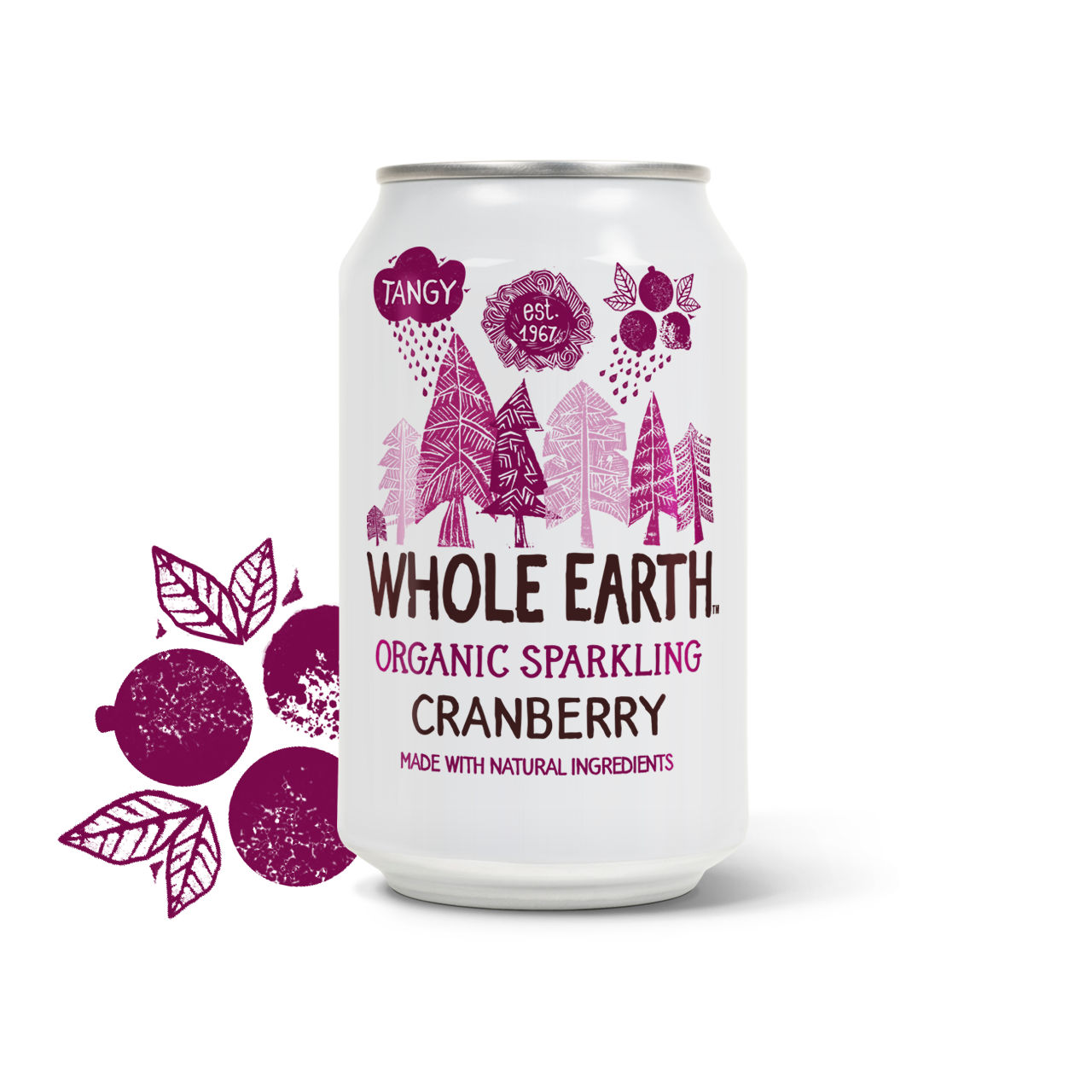 Whole Earth Organic Sparkling Cranberry Drink 330ml - Just Natural