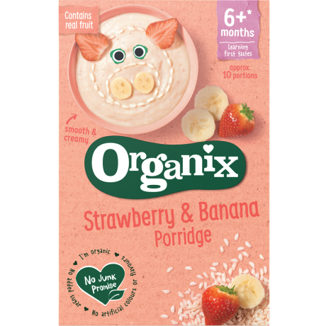 Organix Organic Strawberry and banana Porridge 120g - Just Natural