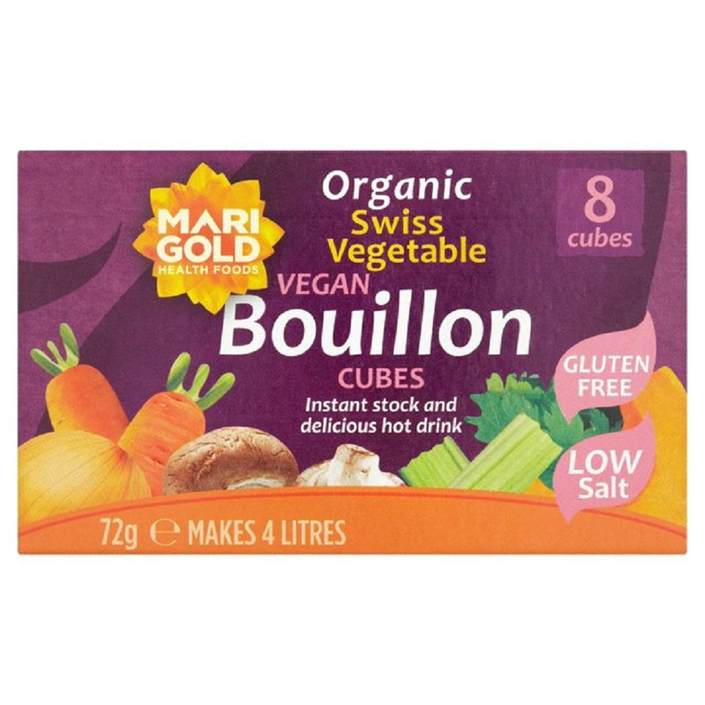 Organic Swiss Vegetable Bouillon Cubes Reduced Sal - Just Natural