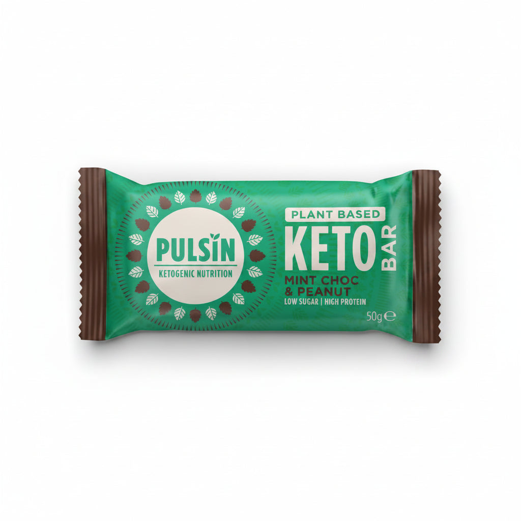 Pulsin Choc Mint & Peanut Keto Bar 50g