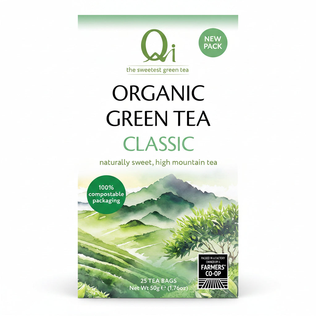 Qi Organic Fairtrade Green Tea 50 g