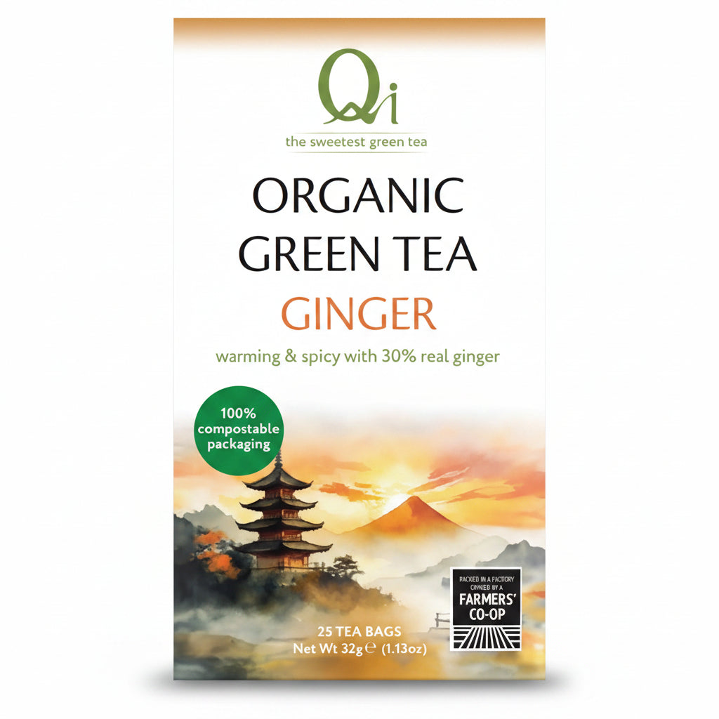 Qi Organic Green Tea & Ginger 40 g