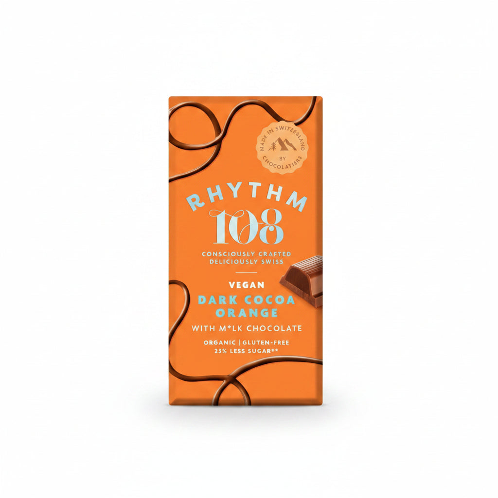 Rhythm 108 Chocolate Tablet Cocoa Orange 100g
