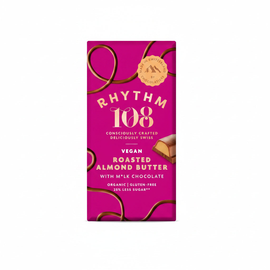 Rhythm 108 Choc Tablet - Roasted Almond 100g