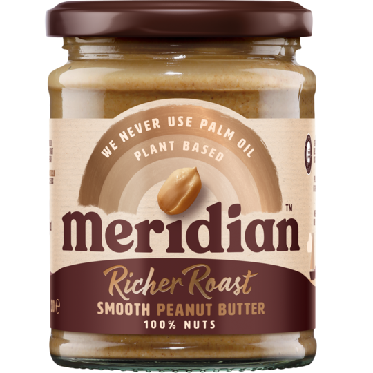 Meridian Rich Roast Smooth Peanut Butter 280g - Just Natural