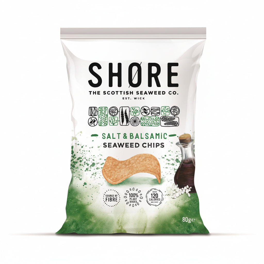 Salt & Balsamic Seaweed Chips 80g