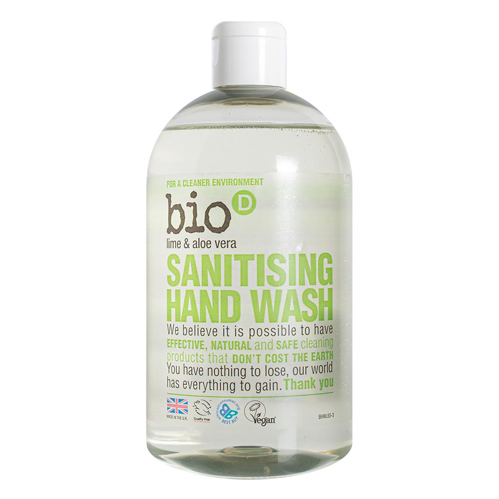Bio-D Sanitising Lime and Aloe Vera Hand Wash 500ml - Just Natural