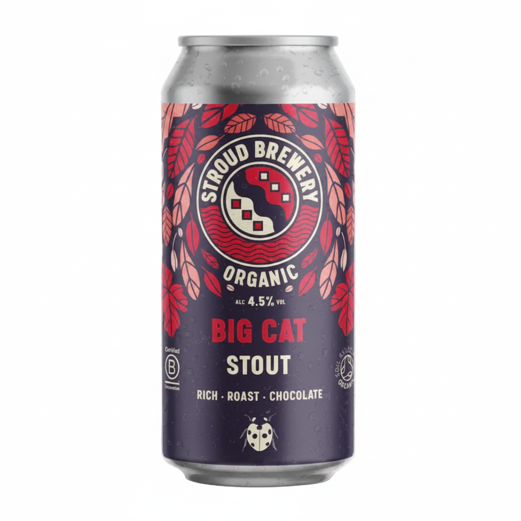 Stroud Brewery Big Cat Stout 4.5% ABV 500ml - Just Natural
