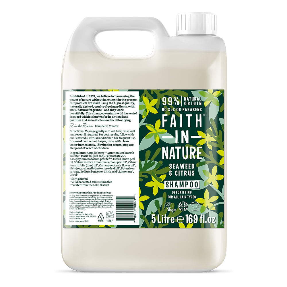 Faith In Nature Seaweed & Citrus Shampoo 5Ltr - Just Natural