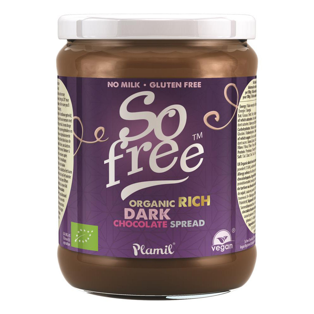 Plamil So Free Organic Rich Dark Chocolate Spread - Just Natural