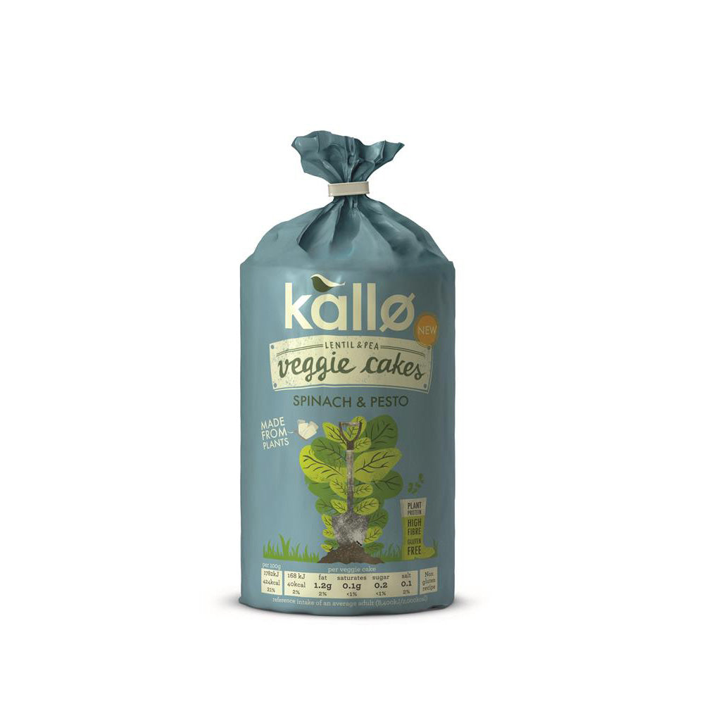 Kallo Spinach & Pesto Veggie Cakes 122g - Just Natural