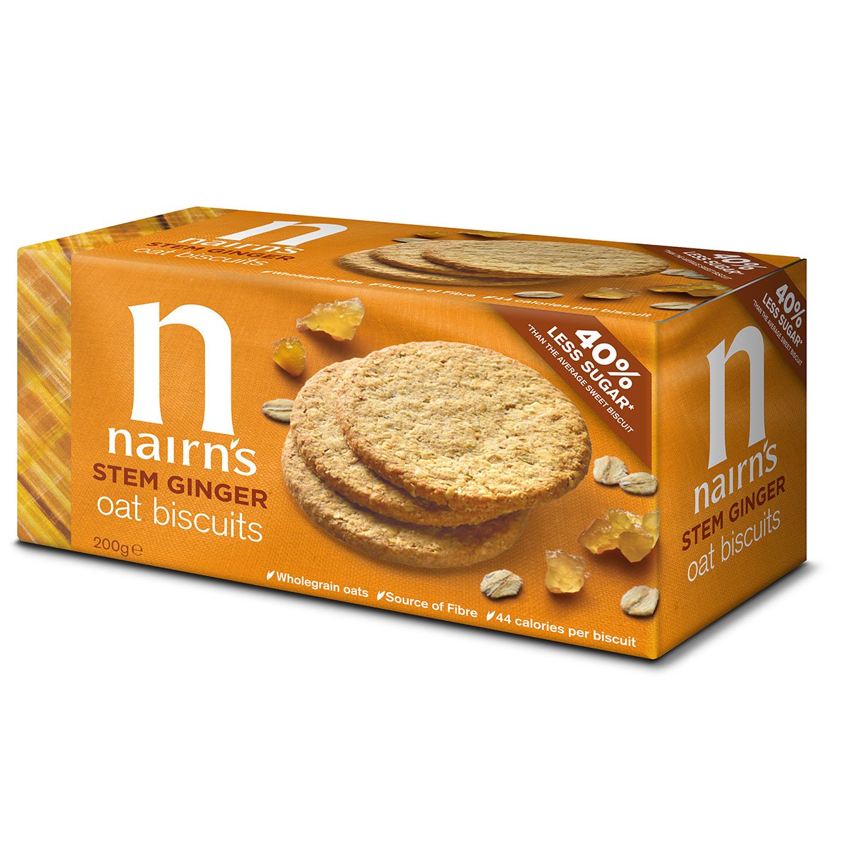 Nairns Stem Ginger Oat Biscuits 200g - Just Natural
