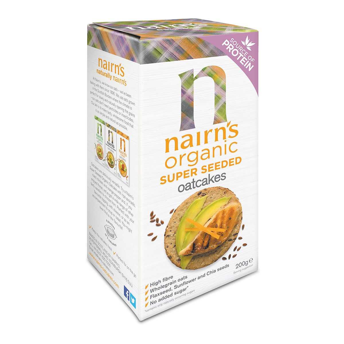 Nairns Super Seeded Organic Oatcakes 200g - Just Natural