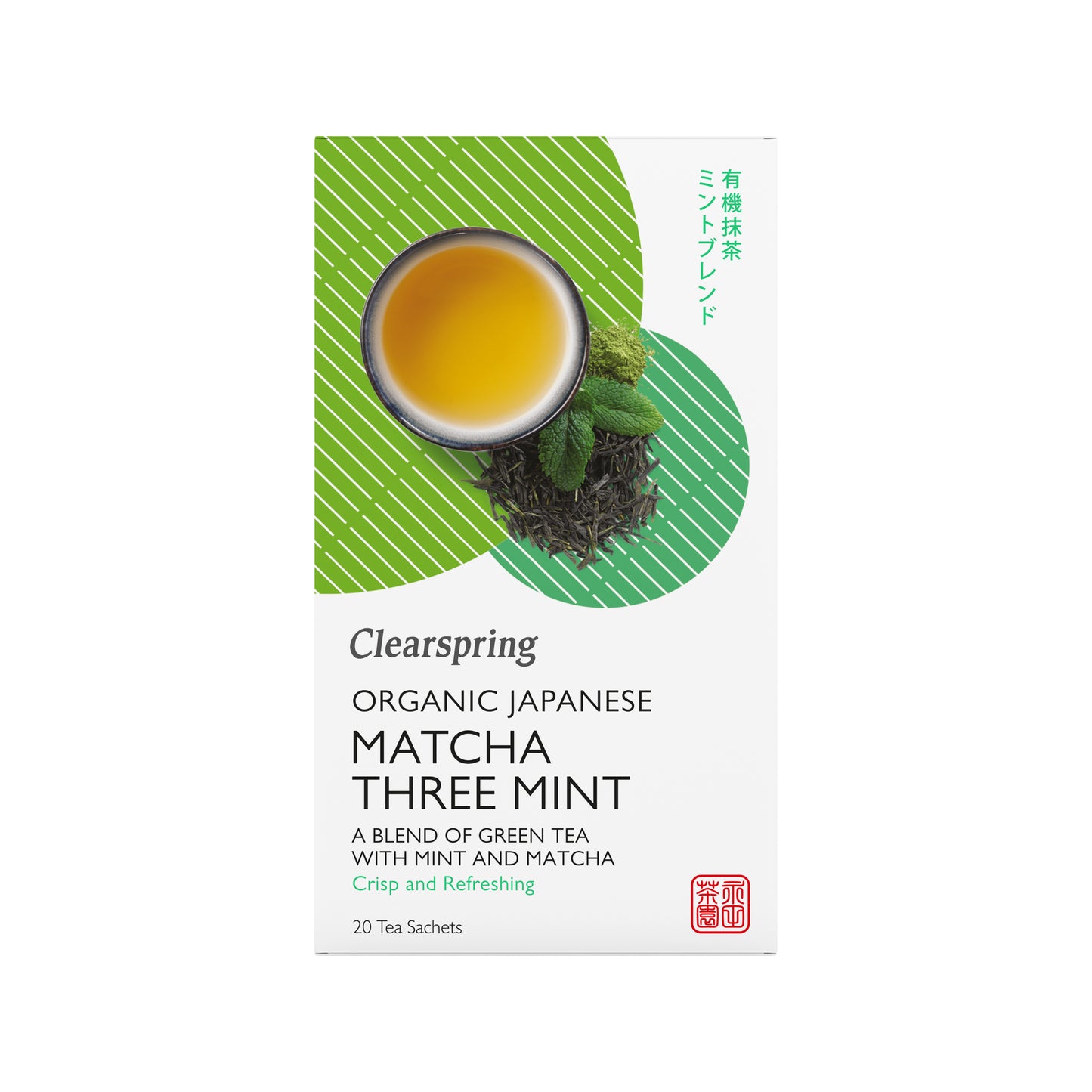 Organic Japanese Matcha Three Mint - 20 Tea Sachets