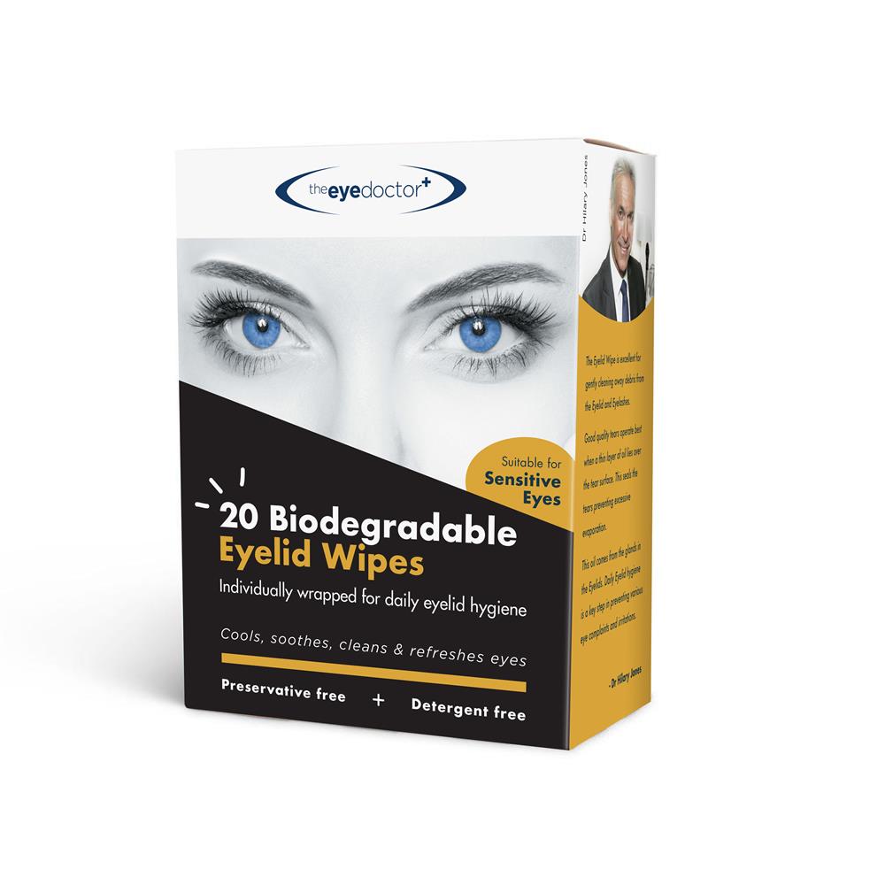 Biodegradable 20 eyelid wipes 20wipes
