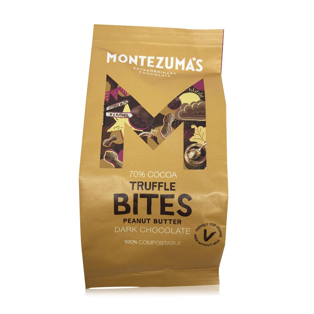 Montezumas Truffle Bites Dark Chocolate Peanut Butter 120g - Just Natural