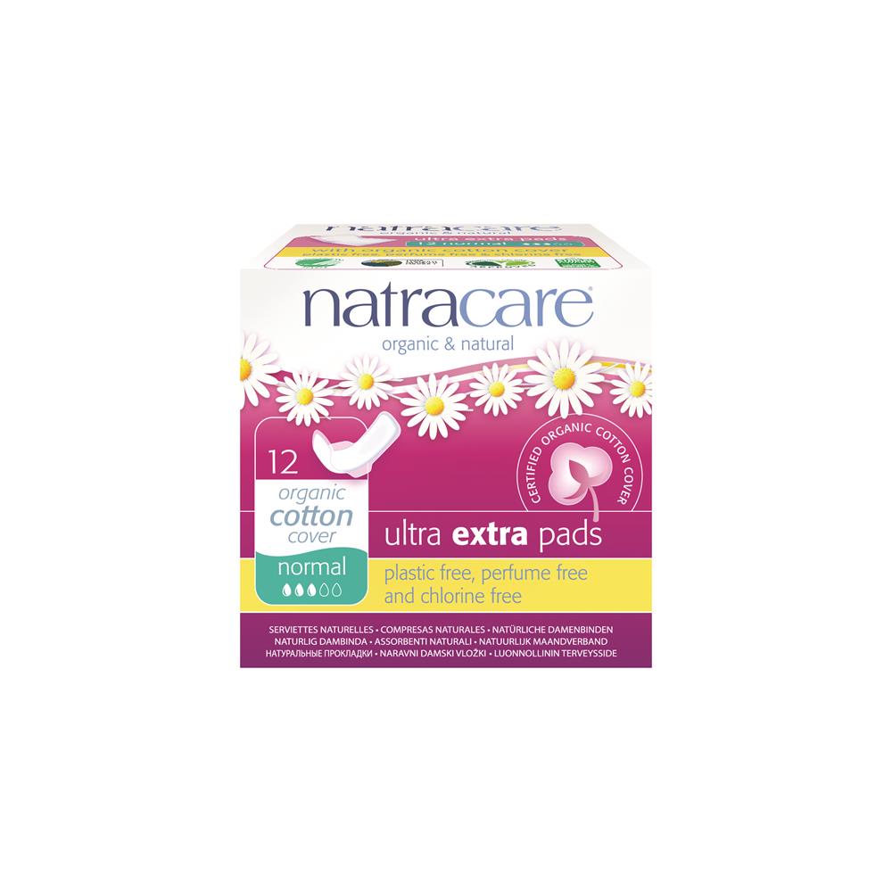 Natracare Ultra Extra Pads Normal with wings 12's - Just Natural