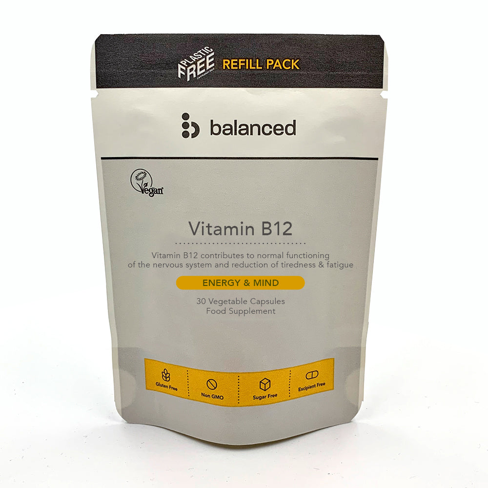 Vitamin B12 30 Veggie Caps - Refill Pouch Just Natural
