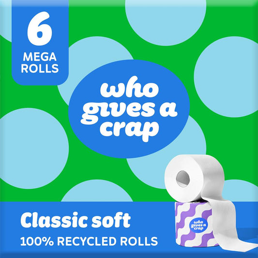 Classic Soft Toilet Tissue 6 Mega Rolls - Just Natural
