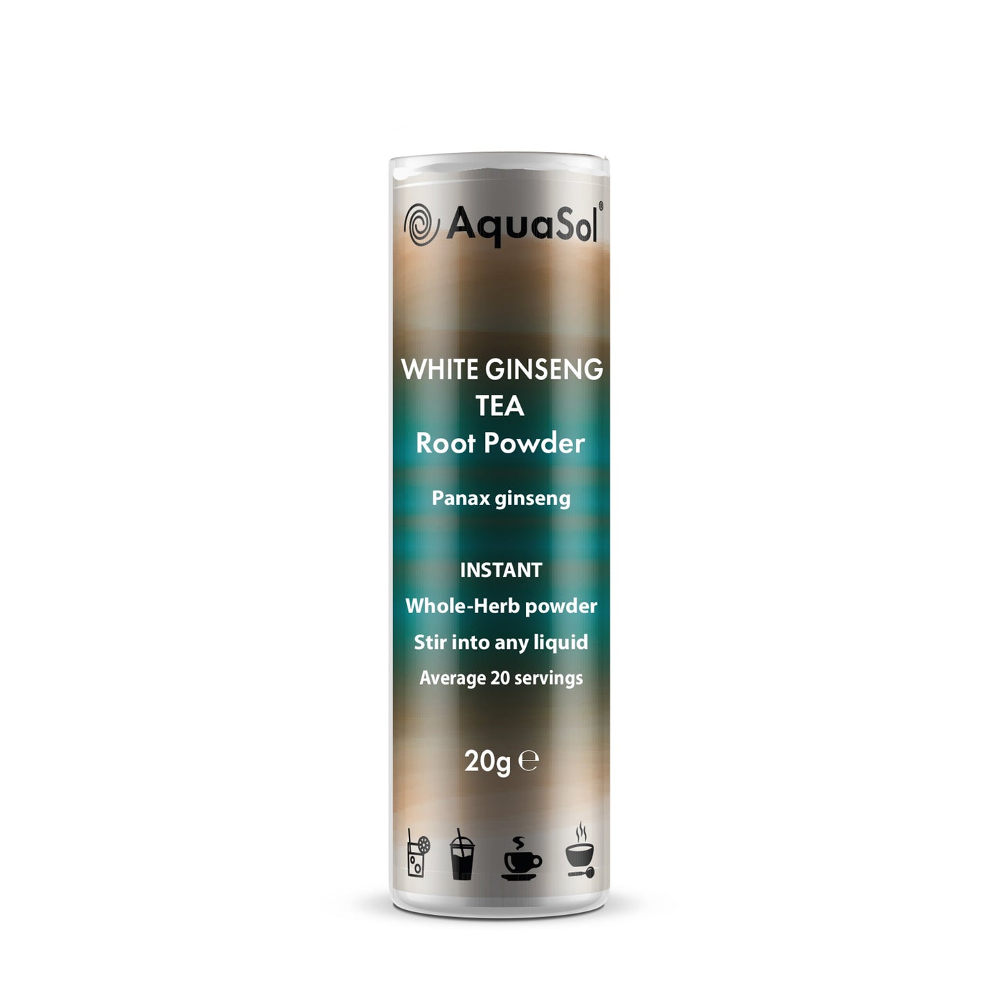 Aquasol White Ginseng Instant Herbal Tea 20g - Just Natural