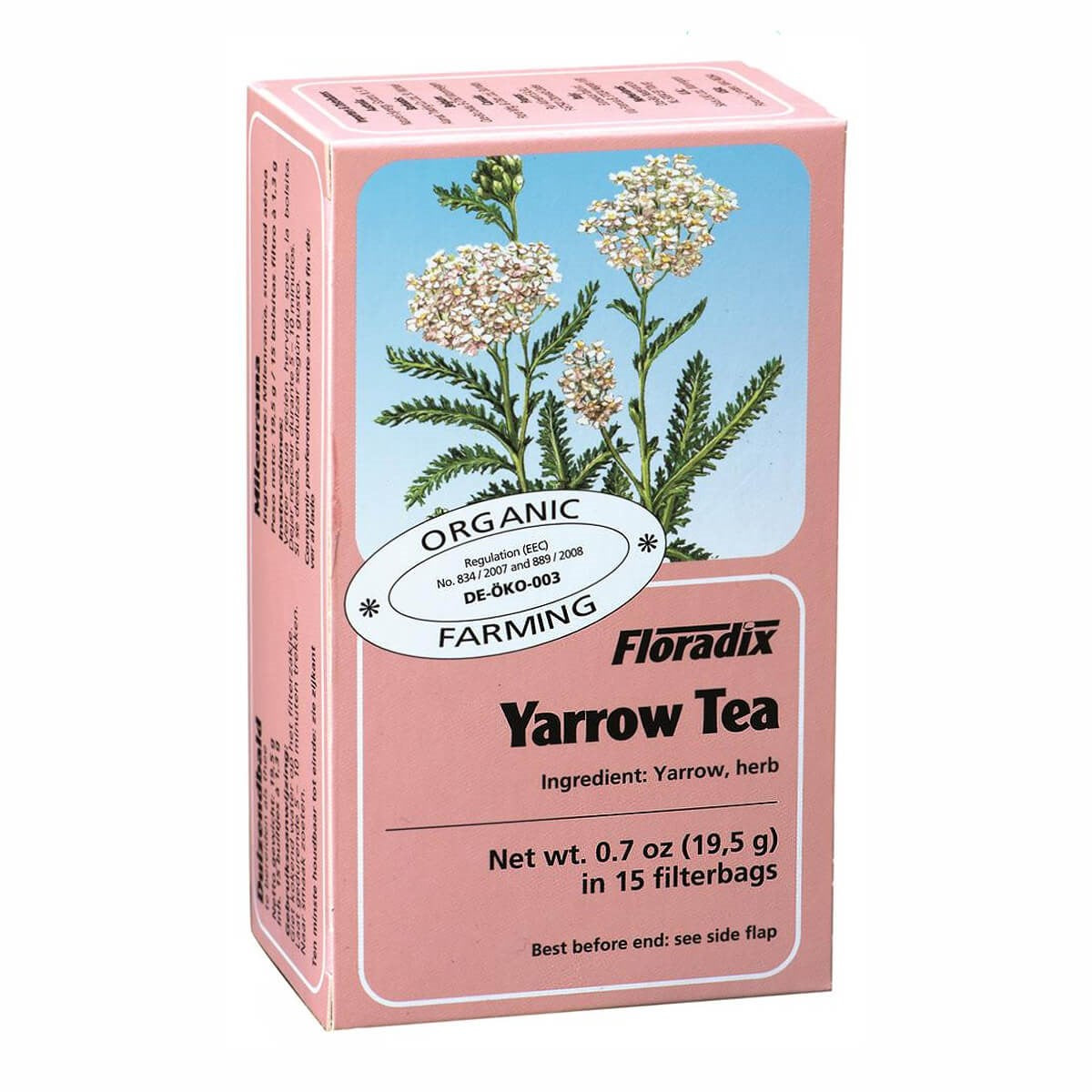 Floradix Yarrow Organic Herbal Tea 15 filterbags - Just Natural