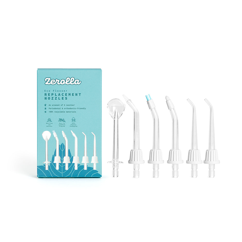 Eco Electric Water Flosser Set of 6 - Replacement Nozzles - Just Natural
