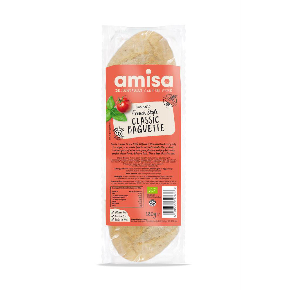 Organic GF French Style Classic Baguette 180g - Just Natural