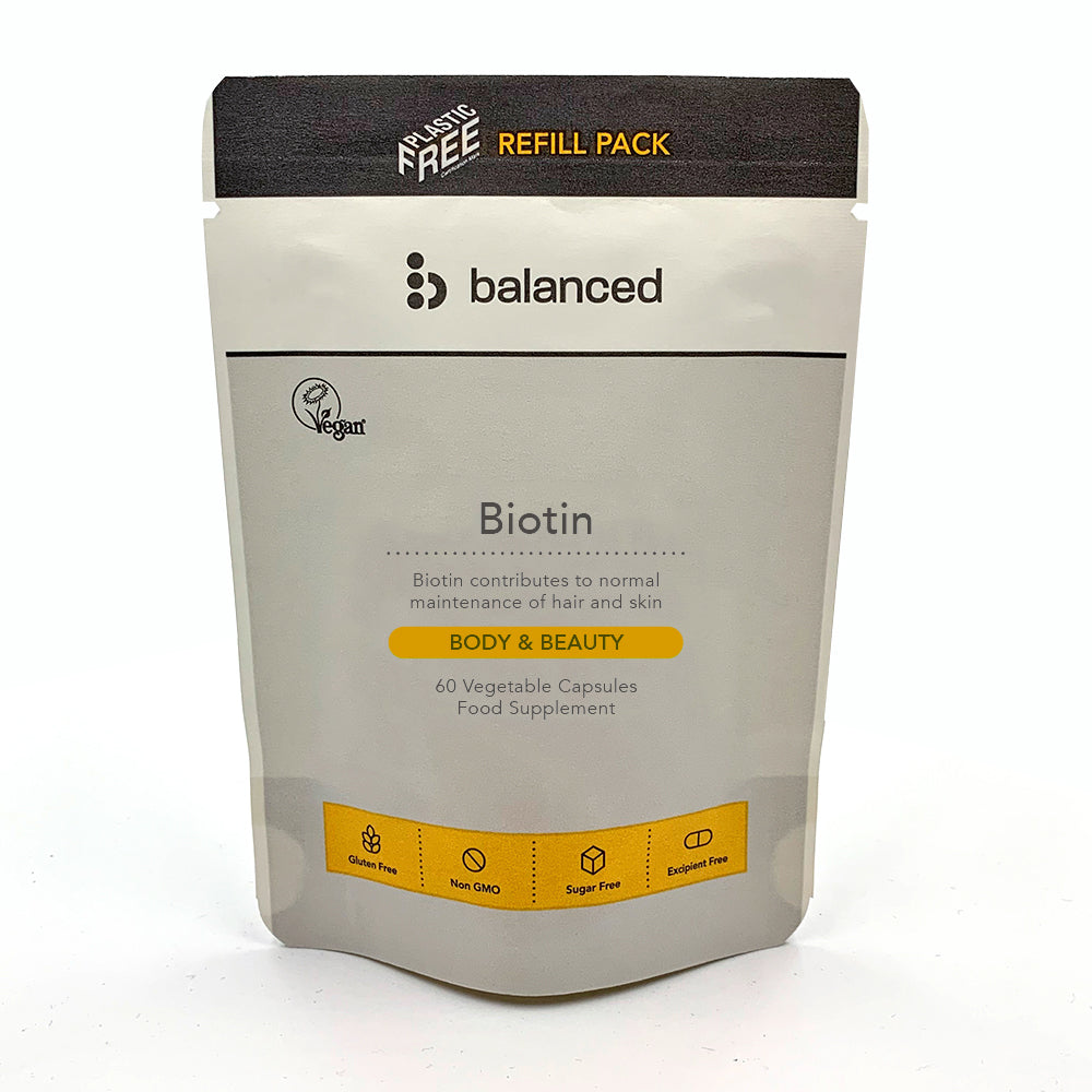 Biotin 60 Veggie Caps - Refill Pouch - Just Natural