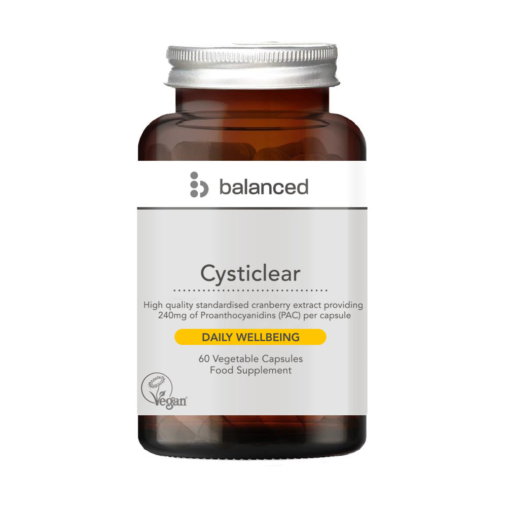 Cysticlear Cranberry (240mg PAC) 60 Veggie Caps - Reusable Bottle - Just Natural