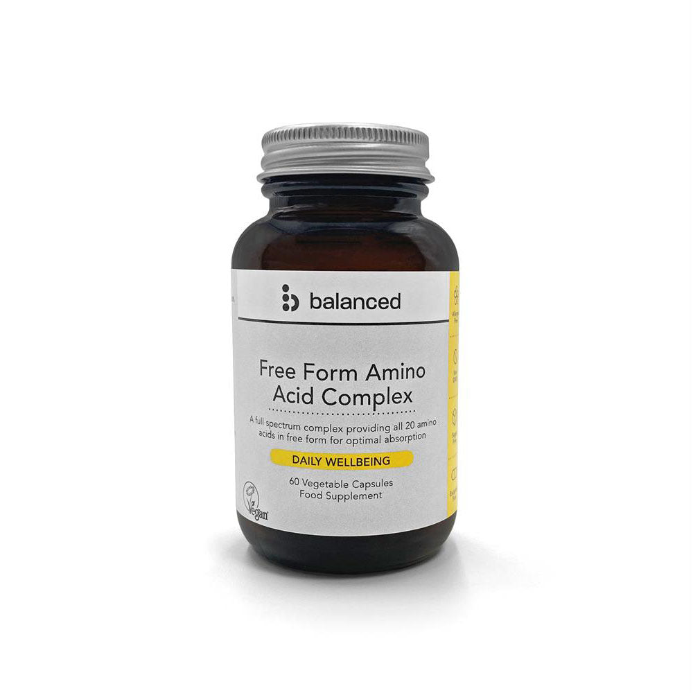 Free Form Amino Acid Complex 60 Veggie Caps - Reusable Bottle - Just Natural
