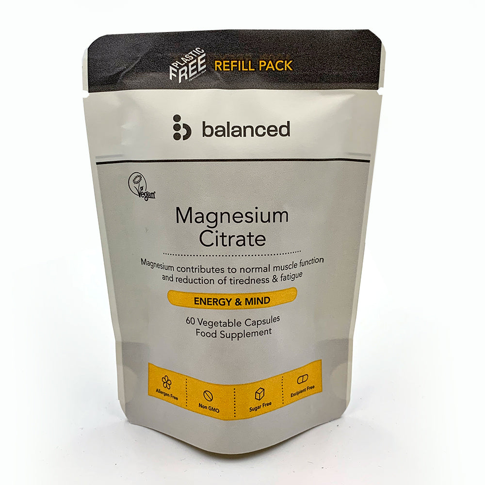 Magnesium Citrate 60 Veggie Caps - Refill Pouch - Just Natural