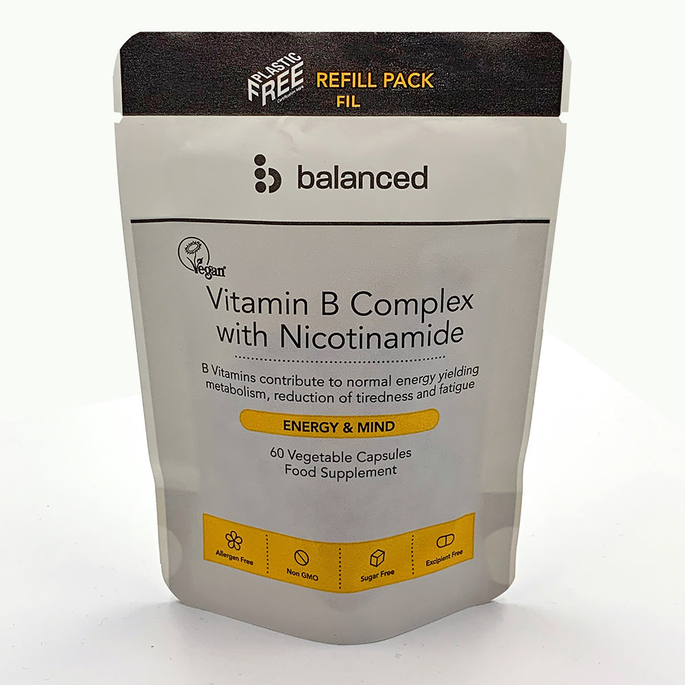 Vitamin B Complex 60 Veggie Caps - Refill Pouch - Just Natural