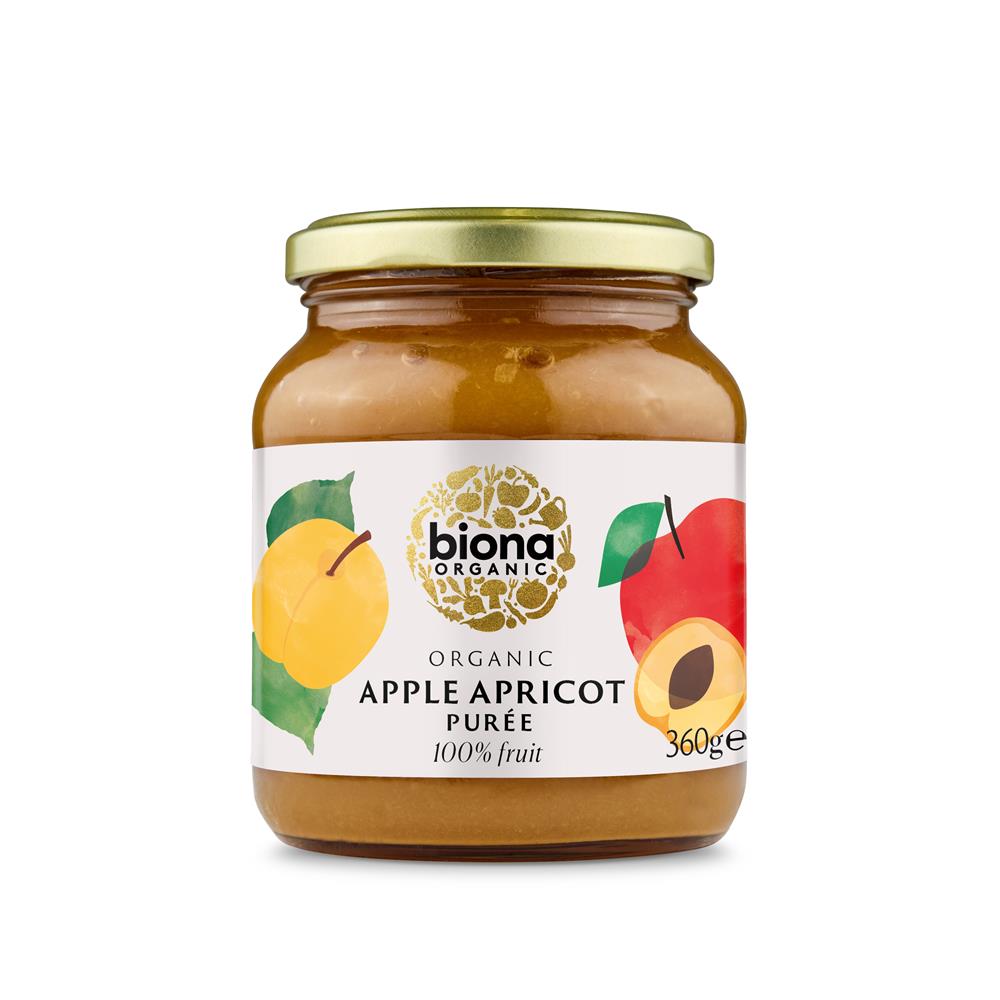 Organic Apple & Apricot Puree No added sugar 360g - Just Natural