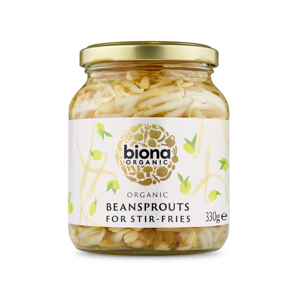 Organic Bean Sprouts in a Glass Jar 330g - Just Natural