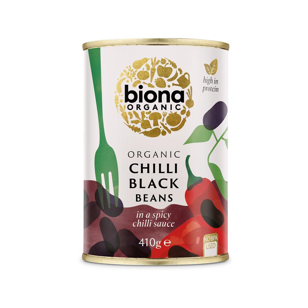 Organic Chilli Black Beans 400g - Just Natural