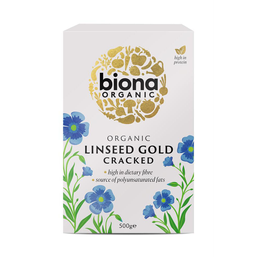 Organic Cracked Linseed Gold 500g - Just Natural
