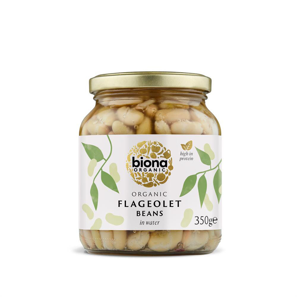 Organic Flageolet Beans - in Glass Jars 350g - Just Natural